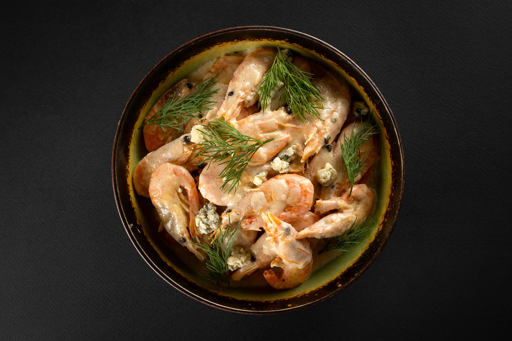 Креветки жареные блю чиз