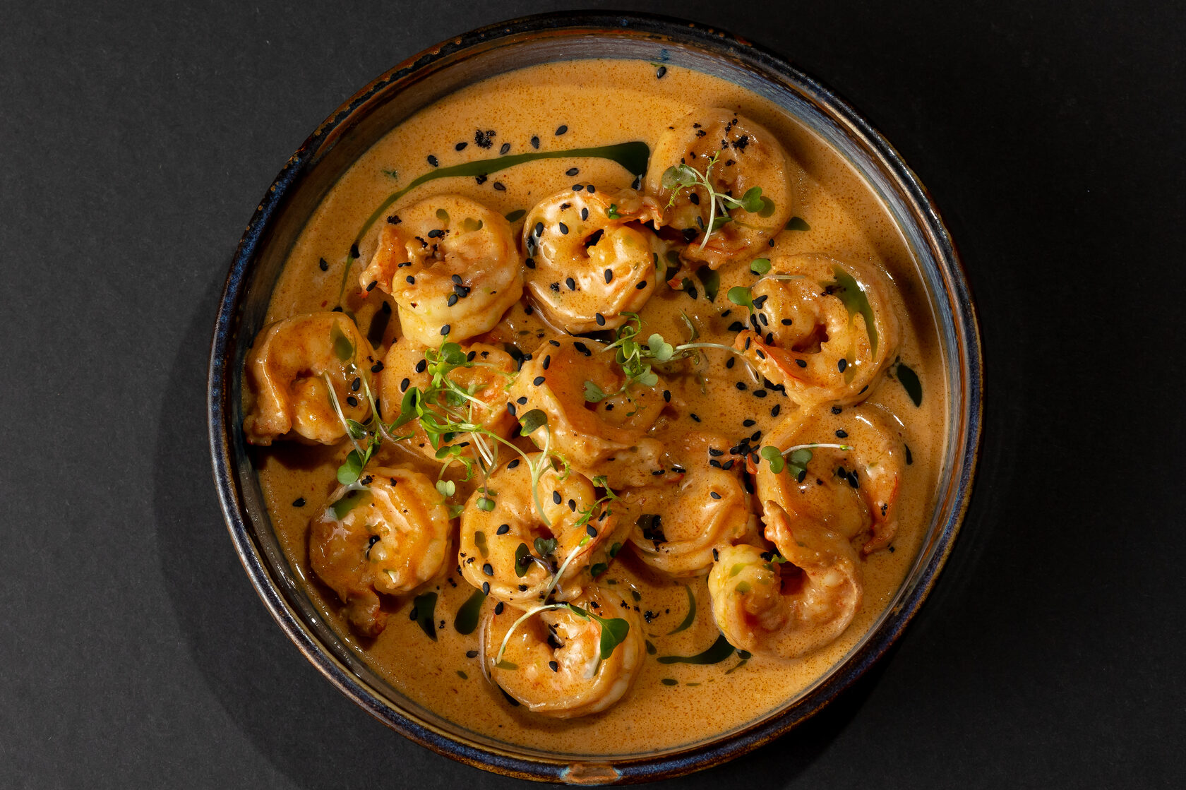 Креветки королевские в соусе Ким чи - сметана